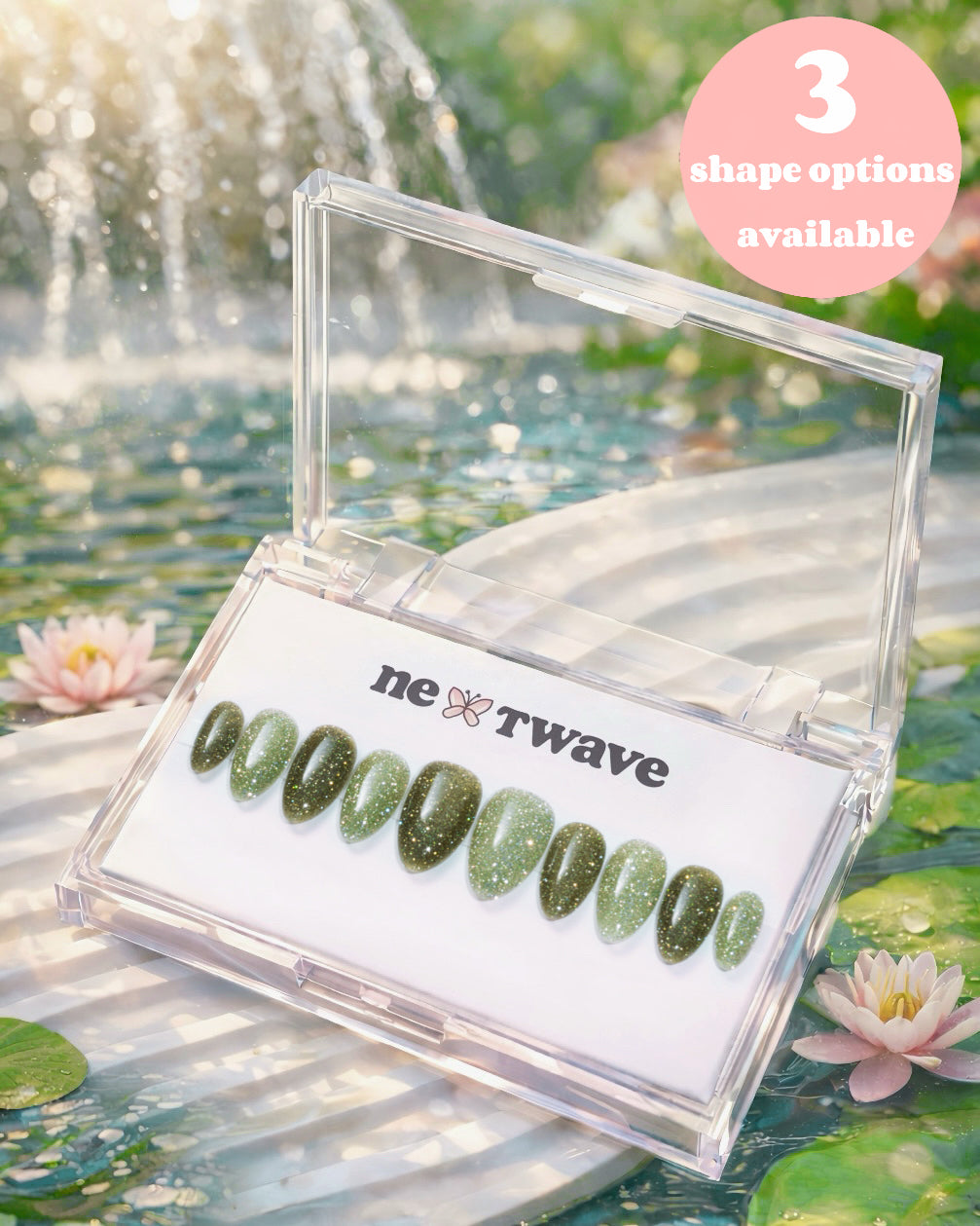 Moss Whisper – Nextwave Nails Luxury Handmade Press-on Nails
