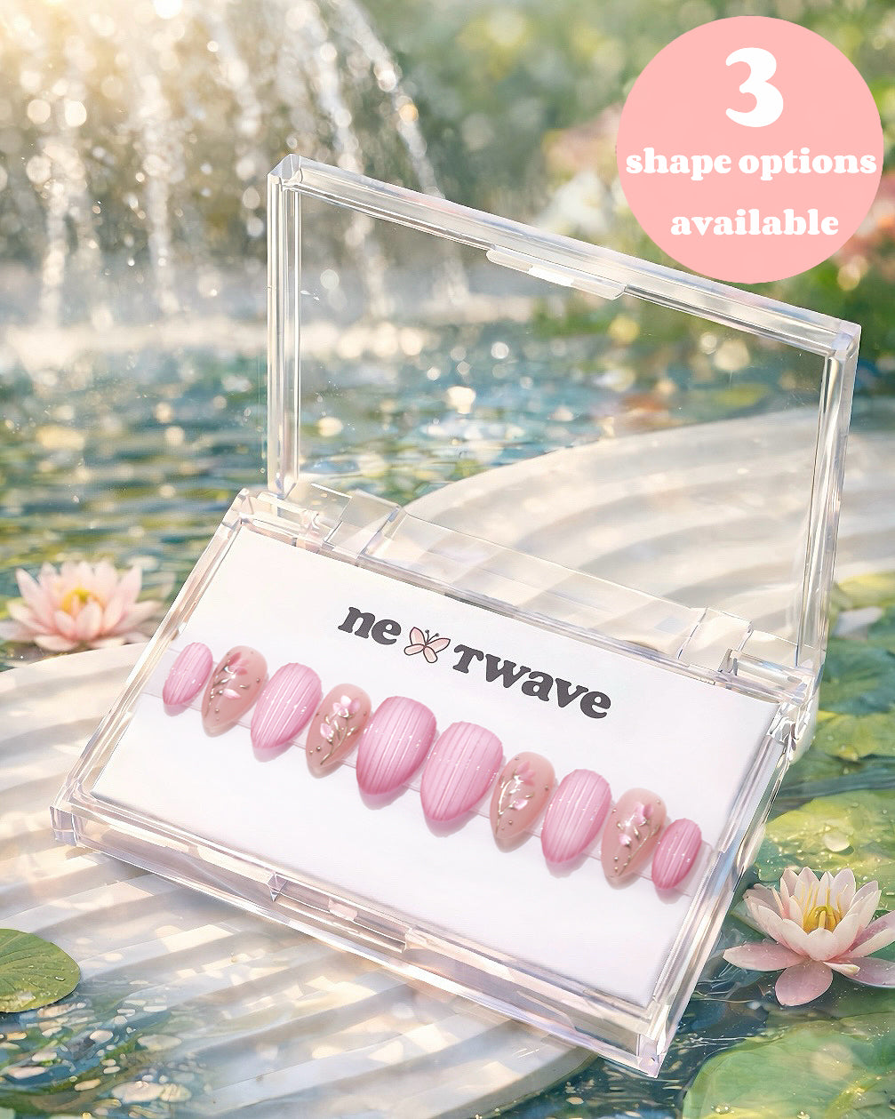 Floral Fizz – Nextwave Nails Luxury Handmade Press-on Nails
