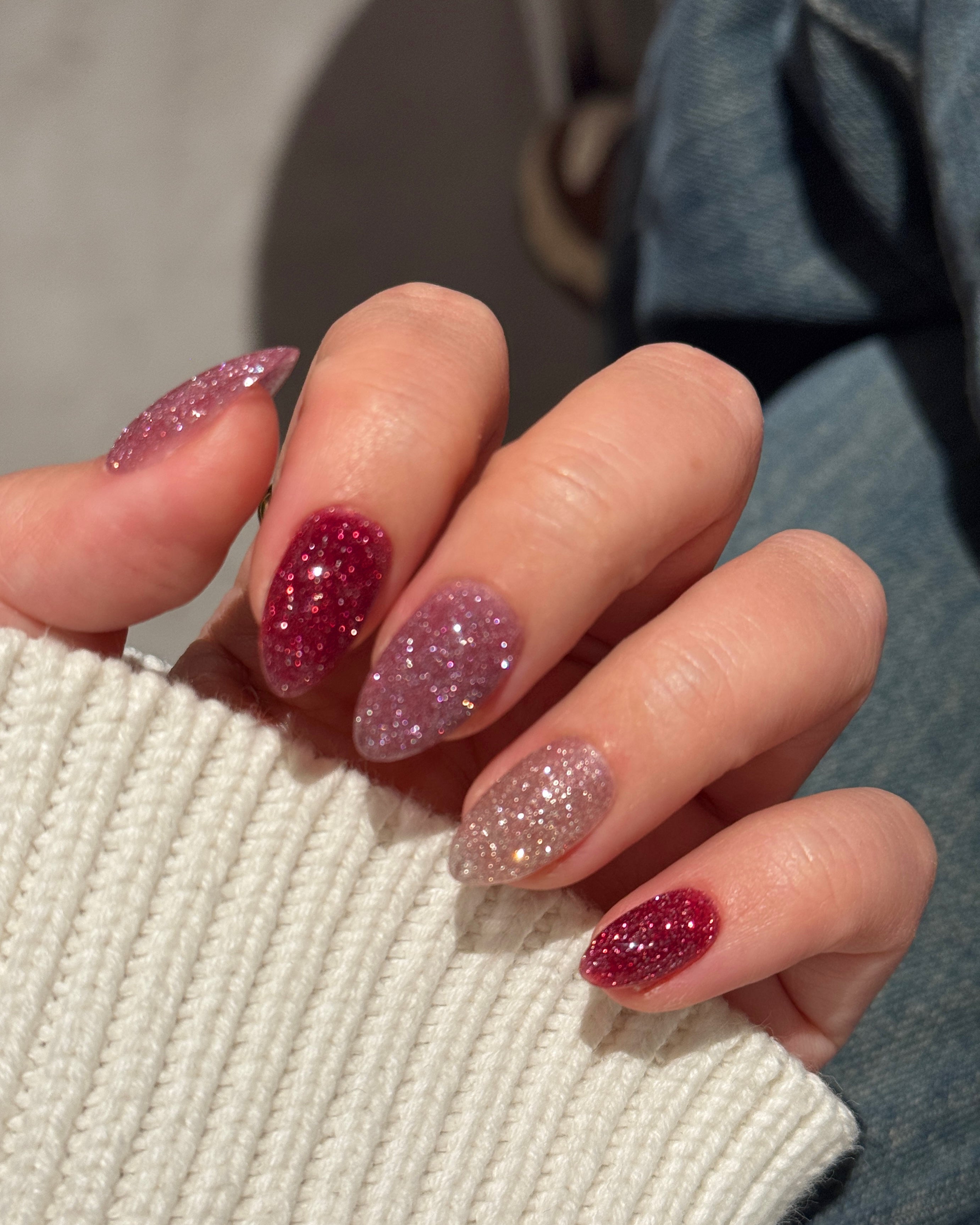 Rosy Spark – Nextwave Nails Luxury Handmade Press-on Nails